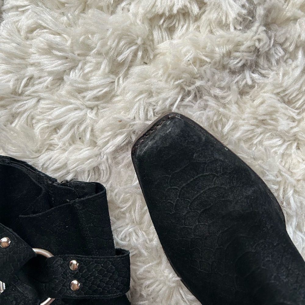 ☀️3/$25 Free People Jeffrey Campbell Fairfax Western Boot black snake print 8 - Picture 6 of 8